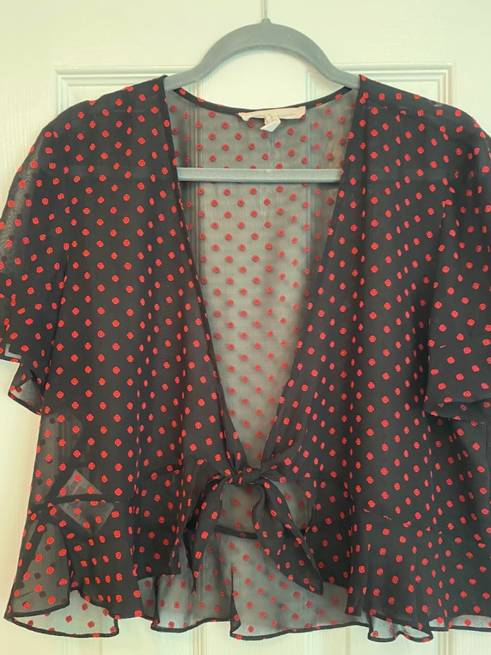BCBG Generation Sheer Tie Top